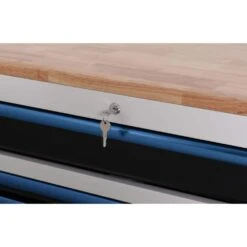 Husky Limited Edition 61 In. W X 23 In. D 11-Drawer White Mobile Workbench Cabinet With Solid Wood Top 19 Husky Limited Edition 61 In. W X 23 In. D 11-Drawer White Mobile Workbench Cabinet With Solid Wood Top -Husky Shop white mobile workbenches h61mwc11wbb fa 1000